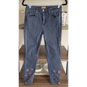 DRIFTWOOD The Jackie High-rise Skinny Jeans Embroidered Hem, 27